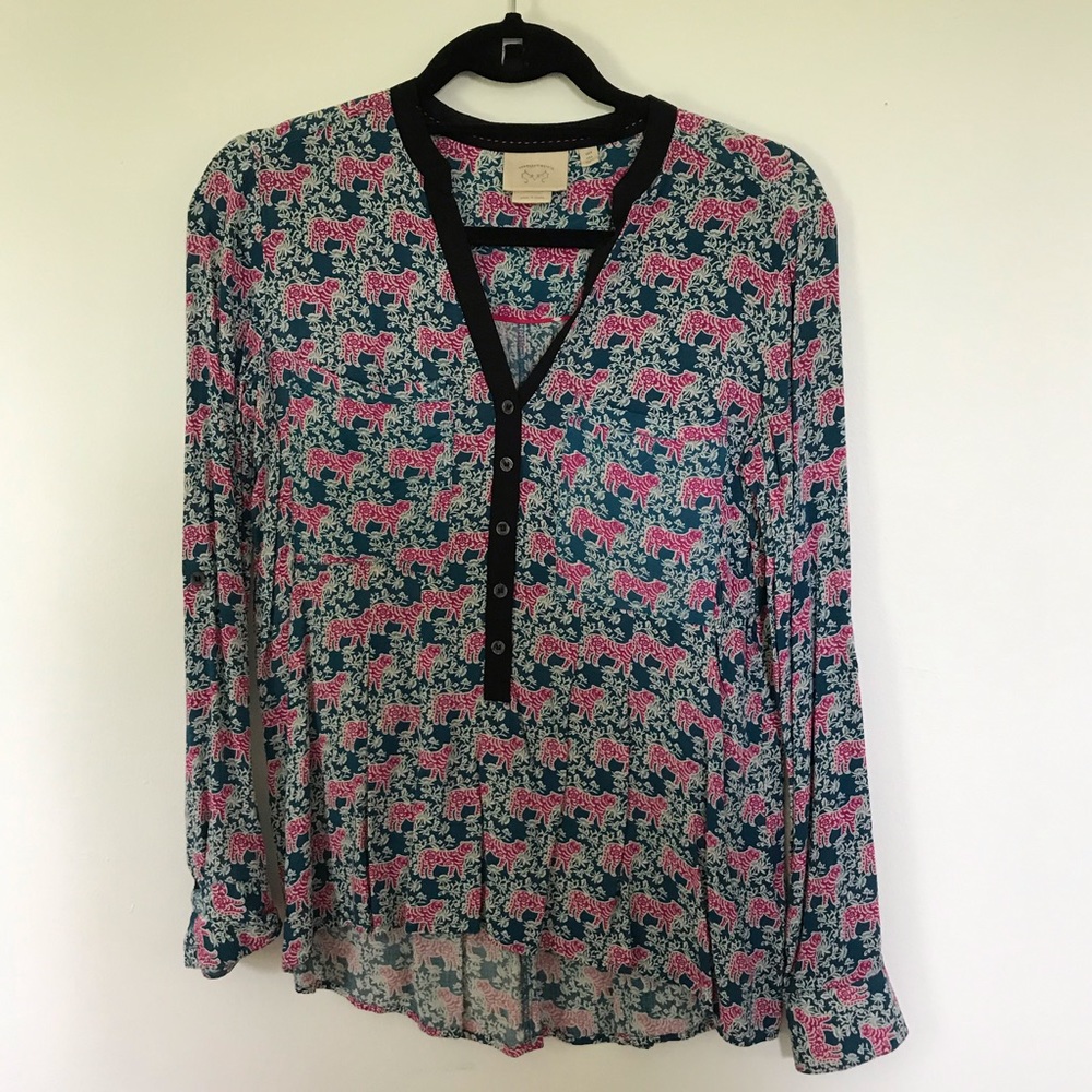 Anthropologie Tiger Blouse (Vanessa Virginia)